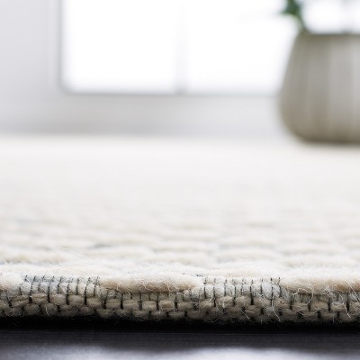 Marbella Beige and Blue Handwoven Wool Area Rug 3' x 5'