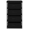 vidaXL Storage Rack with 4 Fabric Baskets Steel Black - 2 of 4