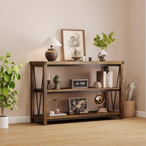 47'' Entryway Table, 3 Tier Console Table, Sofa Table Narrow Long with Storage Shelves for Living Room, Couch, Hallway, Foyer, Kitchen Counter - 1 of 4