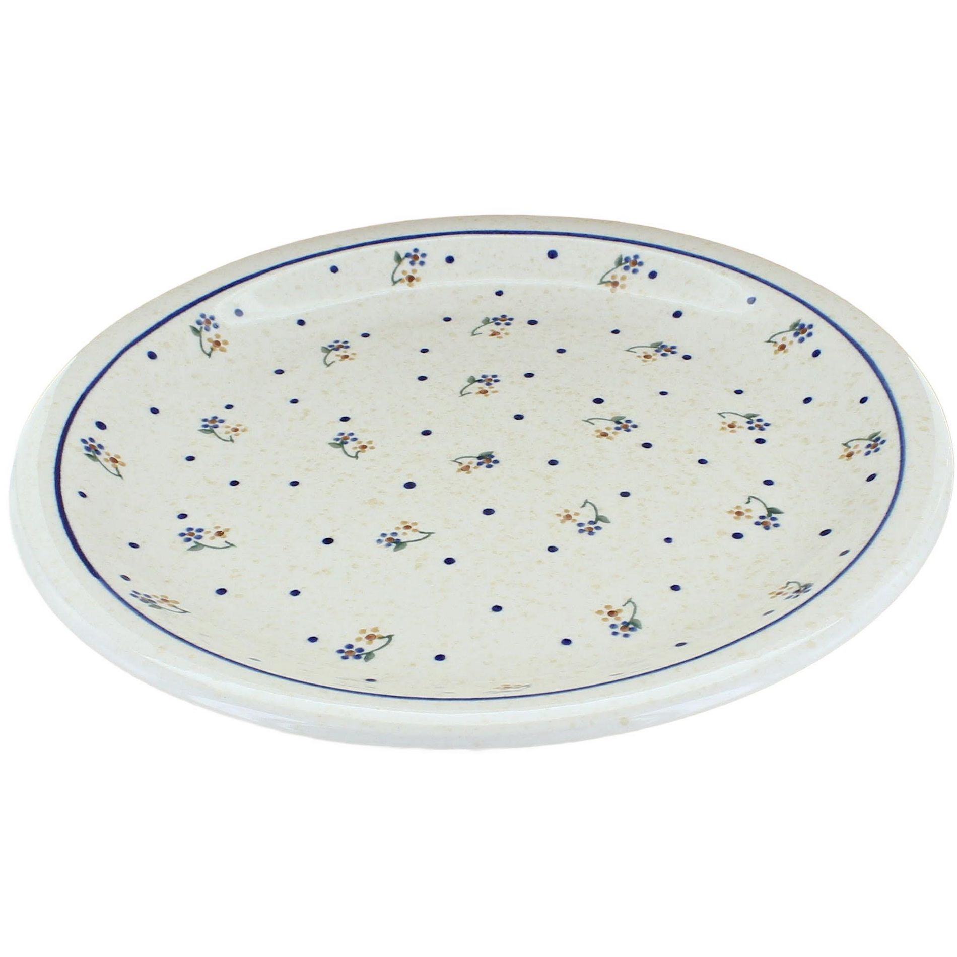Blue Rose Polish Pottery Zaklady Dinner Plate