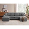 3-Piece Sectional Sofa with Deep Seats and Corduroy Upholstery - 2 of 4
