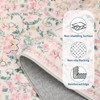 Washable Area Rug, Boho Floral Soft Rugs for Living Room, Non Slip Low Pile Carpet for Bedroom, Dining Room - 4 of 4