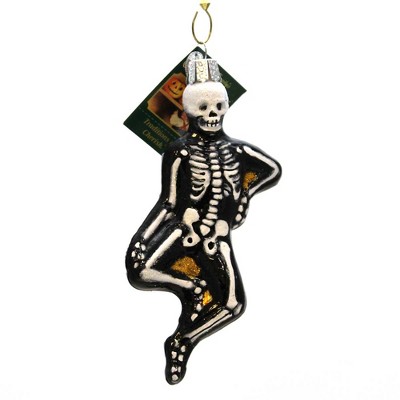 Old World Christmas 5.5 Inch Mr Bones Halloween Spooky Skeleton Tree Ornaments