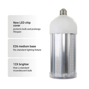 8-Pack 10,000 Lumen LED Cob Bulb E26 5K 100W