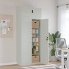 vidaXL File Cabinet Lockable Metal Storage Unit - Gray Steel, Adjustable Shelves, 35.4" x 15.7" x 86.6", Office Filing Cabinet - 2 of 4