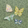 K&Company Antique Garden Dimensional Stickers - Fabric Butterfly, 8pcs - 3 of 4