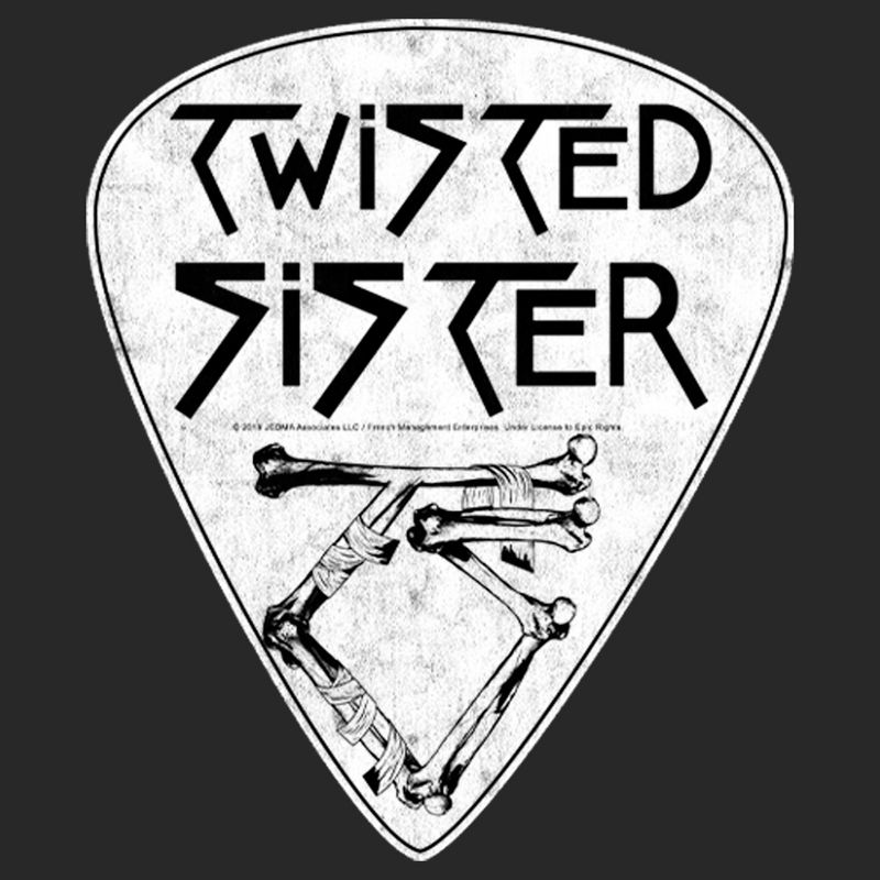 Women's Twisted Sister Guitar Pick Logo T-Shirt, 2 of 5