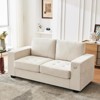 GustoWave Modern Fabric 2 Seater Couch with Solid Wood Frame, Chenille Loveseat Sofa with Wide Armrest, Removable Sofa Cushion - 2 of 4