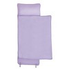 EVERYDAY KIDS Toddler Nap Mat –Solid Lavender– Soft Microfiber, Rollup with Handle & Pillow, for Preschool, Daycare, or Travel -Ages 2-6 years - 3 of 4