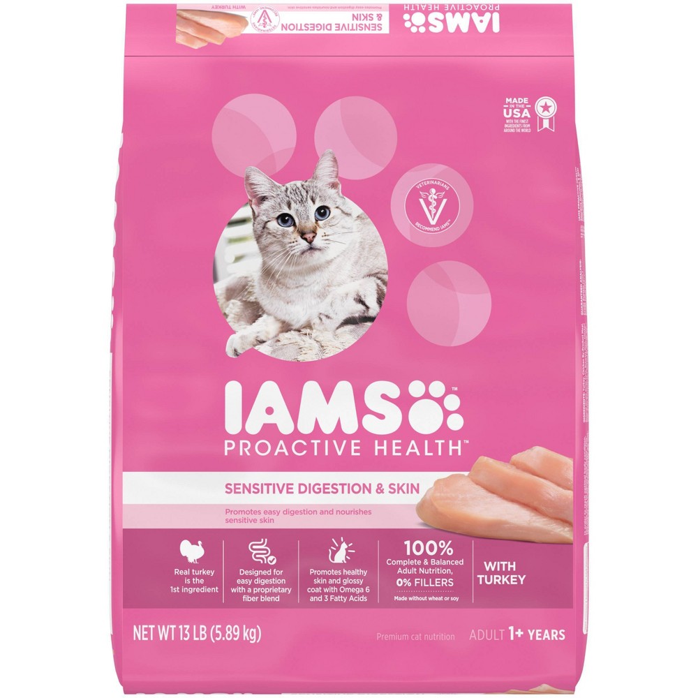 UPC 019014805129 product image for IAMS Proactive Health Sensitive Skin and Digestion Turkey Flavor Dry Cat Food -  | upcitemdb.com