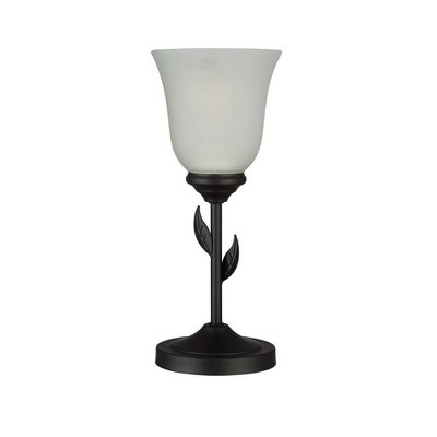 12" Metal Floral Uplight Table Lamp - Cresswell Lighting