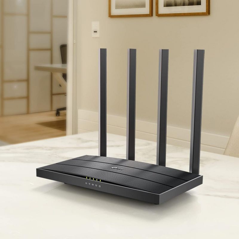 TP-Link AC1200 Gigabit Wi-Fi Router Archer A6 Dual Band MU-MIMO Wireless Internet Router 4 x Antennas One Mesh Coverage Black Manufacturer Refurbished, 1 of 5