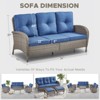 Gymojoy Outdoor 3-Seat Sofa PE Wicker Sofa Patio Sofa Couch - 4 of 4
