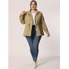 Agnes Orinda Women's Plus Size Winter Zipper Drawstring Waist Long Sleeve with Pockets Fashion Jackets - 3 of 4