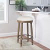 Grungis Polyester 360° Swivel Bar Stools Set of 2,Counter Stools with Sturdy Legs,Kitchen Chair for Kitchen Island - 2 of 4