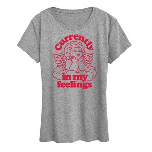 Women's - Instant Message - Valentine's Day Cupid In My Feelings Short Sleeve Graphic T-Shirt - 1 of 4