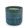 Yinvani Set of 3 Grid Ceramic Flowerpot, Modern Planter for Patio, Garden, Windowsill - 3 of 4