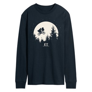 Men's - E.T. the Extra-Terrestrial - Bike Over The Moon Scene Long Sleeve Graphic T-Shirt - 1 of 3