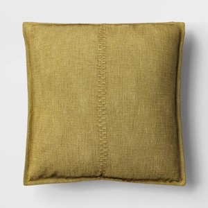 Center Seam Slubbed Square Outdoor Throw Pillow - Threshold™ - 1 of 4