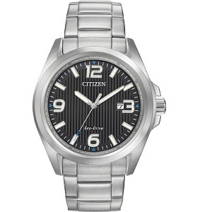 Citizen Men's Eco-Drive Sport Casual Garrison Watch, Silver-Tone Stainless Steel Bracelet, 3 Hand, Date - 1 of 3