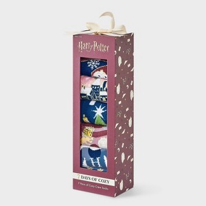 Women's Harry Potter 7 Days of Cozy Crew Socks Gift Box - Assorted Color 4-10 - 1 of 4