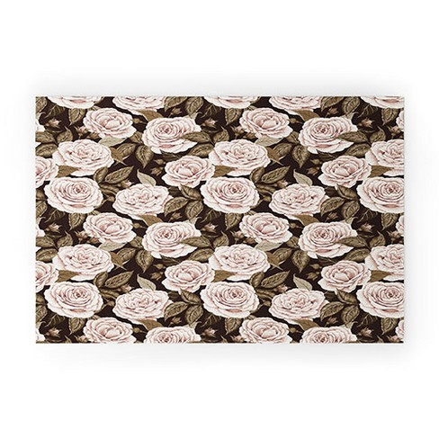 Avenie A Realm Of Roses Dark Academia Looped Vinyl Welcome Mat ...