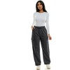 Derek Heart Womens High Rise Wide Leg Fleece Cargo Pants - 4 of 4