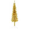 vidaXL Artificial Half Christmas Tree - Gold 47.2 in - 2 of 4