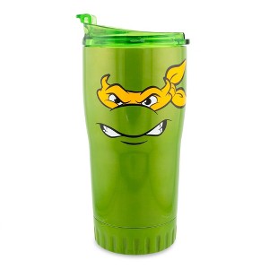 Silver Buffalo Teenage Mutant Ninja Turtles Michelangelo Stainless Steel Tumbler With Lid - 1 of 4