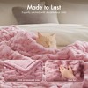 Sapphtopaz 50"x60" Ruched Faux Fur Blanket, Ultra-Soft Comfy Throw Blanket for Bed, Reversible Solid Faux Fur Oeko-Tex Bedding for Bedroom - 2 of 4