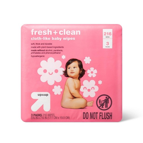 Fresh Clean Scented Baby Wipes 3pk 216ct Up Up Target