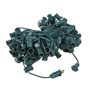 Novelty Lights C9 Magnetic Socketed Holiday Light String, Green Wire with 12 Inch Spacing, E17 Sockets, For Steel Surfaces - 1 of 4