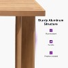PURPLE LEAF Dining Set Patio Metal Table and Wicker Rattan Chairs for Outside Porch Garden Kitchen Modern Outdoor Furniture Sets - 3 of 4