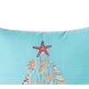 C&F Home Merry Christmas Seashells Aqua Pillow - 2 of 4