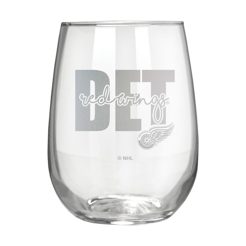 NHL Detroit Red Wings The Vino Stemless 17oz Wine Glass - Clear, 1 of 2