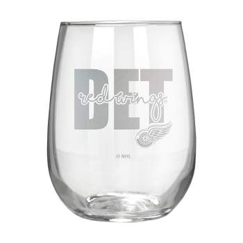 NHL Detroit Red Wings The Vino Stemless 17oz Wine Glass - Clear