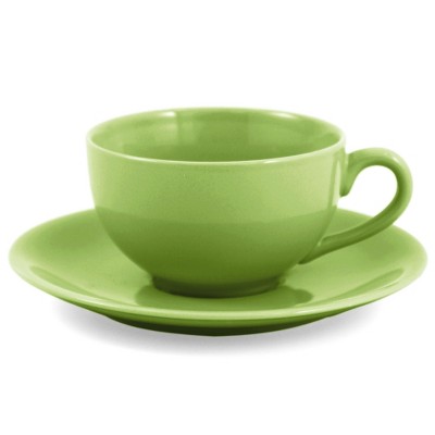 Metropolitan Tea Mojito Lime Ceramic Teacup and Saucer Set