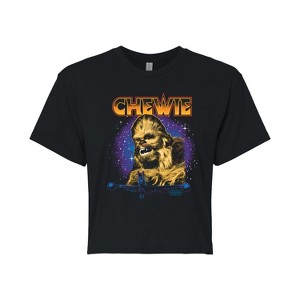 Women's - Star Wars - Chewie Hair Metal Cropped Graphic T-Shirt - 1 of 4