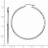 Black Bow Jewelry 2mm x 45mm 14k White Gold Classic Round Hoop Earrings - 4 of 4