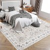 Vintage Floral Washable Runner Rug - Non-Slip Stain Resistant Kitchen & Bathroom Rug for Entrance, Laundry, Hallway, Bedroom - 3 of 4