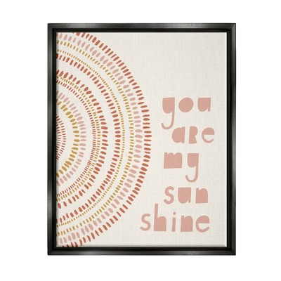 Stupell Industries You're My Sunshine Motivational Phrase Boho Stripe Circle