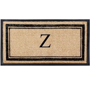 A1HC Natural Rubber Coir Outdoor Doormat 24x48 Monogrammed Anti-Shed Treated Durable Front Door Mat - 1 of 4