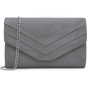 Generic Evening Bag for Women, Suede Envelope Evening Purses Crossbody Shoulder Clutch Bag - 1 of 4