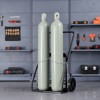VEVOR Dual Welding Cylinder Cart, Oxygen Acetylene Tank Cart with 440LBS Static Weight Capacity, 10-Inch Solid Wheels, Black - 2 of 4