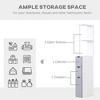 GDFStudio Bastien Modern 53.75'' Tall Bathroom Storage Cabinet with 2 Drawers, 1 Cabinet and 2 Open Shelves, White - 4 of 4