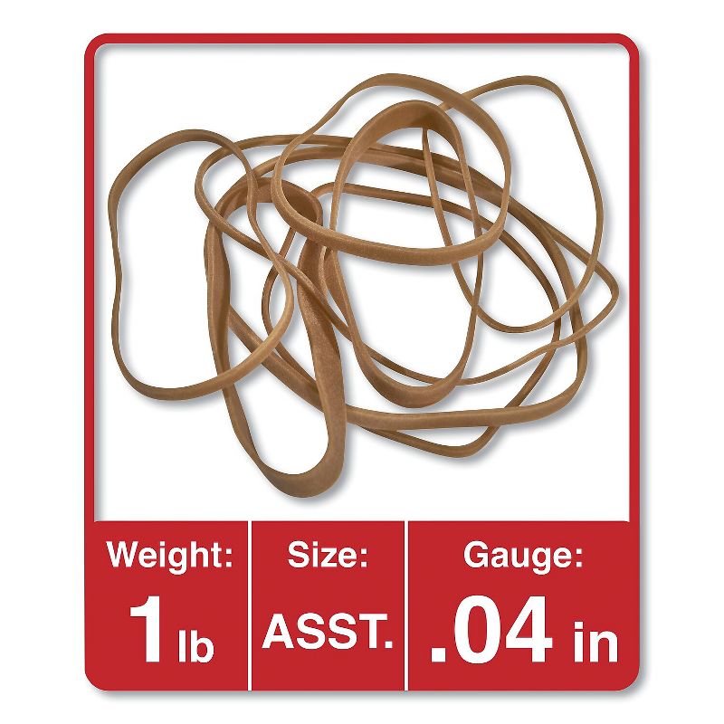 UNIVERSAL Rubber Bands Size 54 Assorted Length Sizes 1lb Pack 00154, 2 of 5