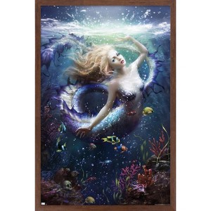 Trends International Melanie Delon - Onde-Scales Mermaid Framed Wall Poster Prints - 1 of 4