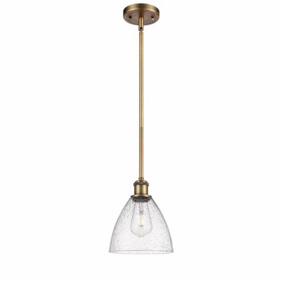 Bristol Glass - 1 Light Mini Pendant In Industrial Style-9.25 Inches Tall and 7.5 Inches Wide