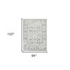 Ivory And Gray Floral Area Rug - 3 of 4