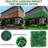 12PCS 10"x10" Grass Wall Artificial Boxwood Panels Wall Hedge Decor With Zip Ties - 3 of 4
